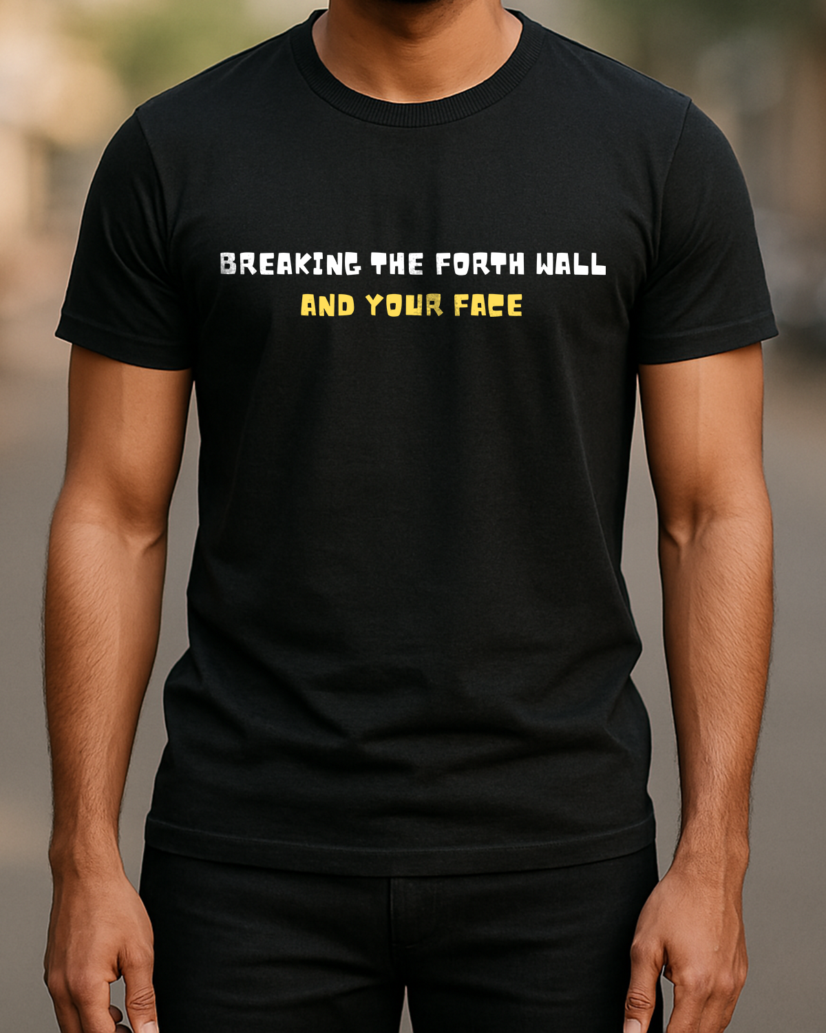 Black Half Sleeve Dead Pool Graphic Printed T-shirt