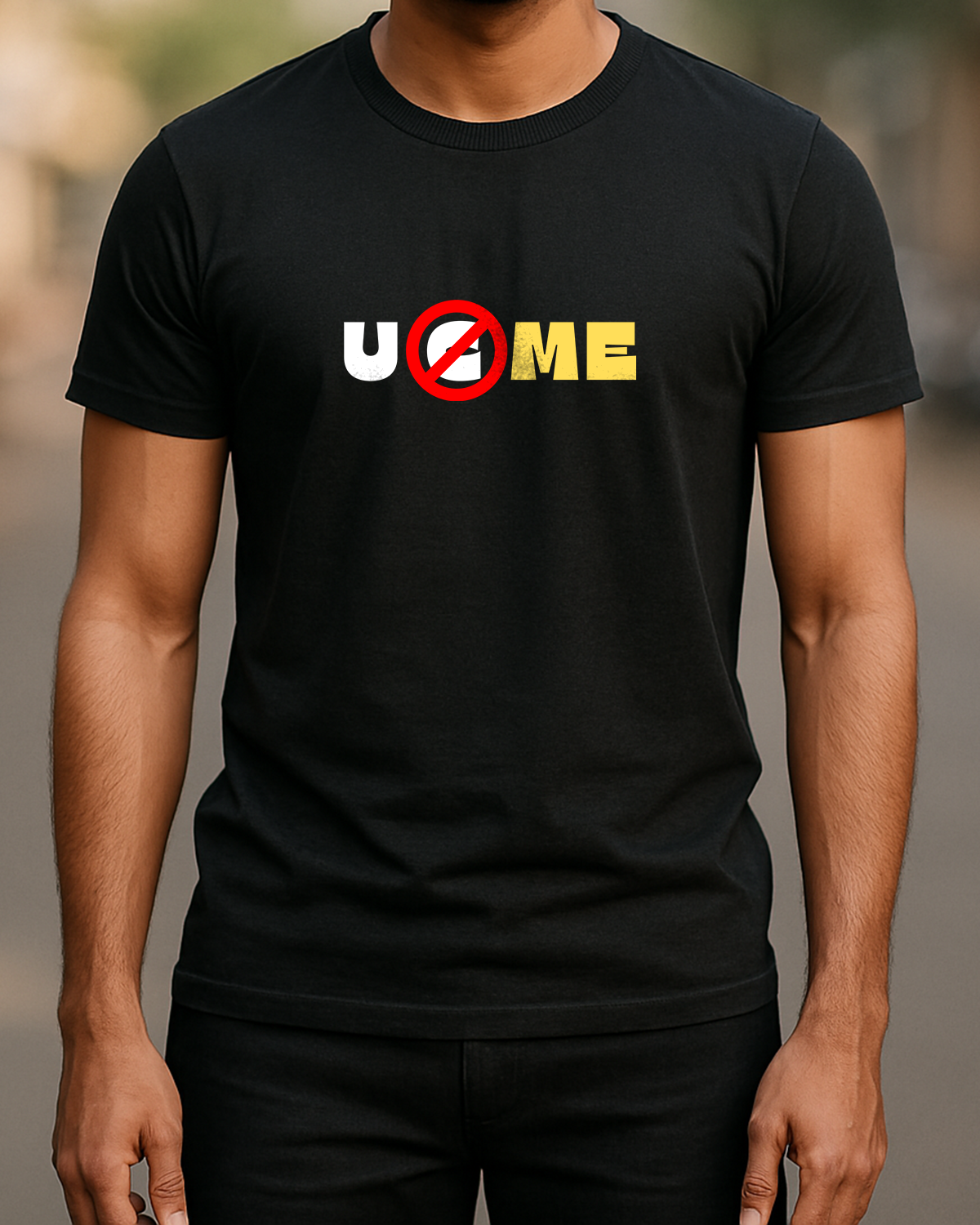 Black Half Sleeve John Cena Graphic Printed T-shirt