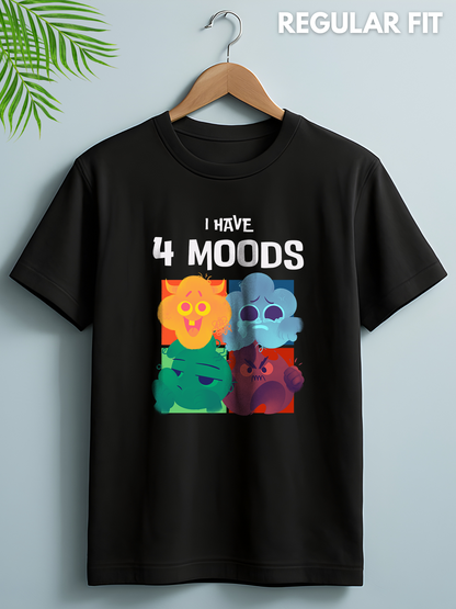 Women's 4 Mood Graphic Printed T-shirt