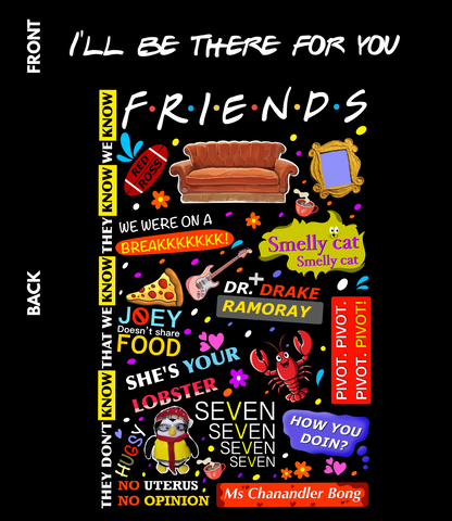 FRIENDS Dootdle Black Oversized T-shirt