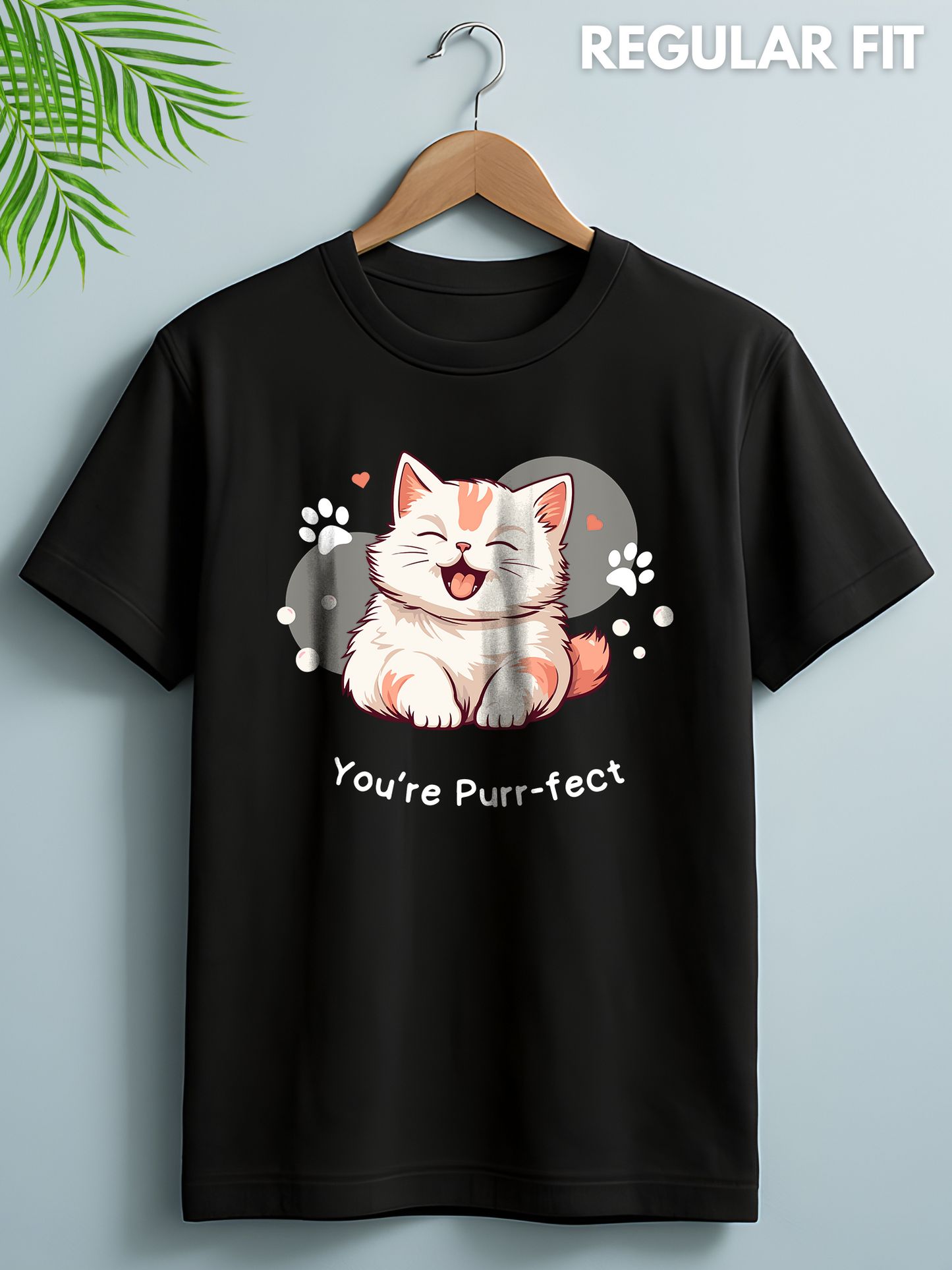 Women's Black Cute Graphic Printed T-shirt